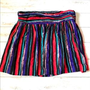 Women’s L/G Skirt Black Purple Stripes Pure Energy Brand 100% Rayon Size Large